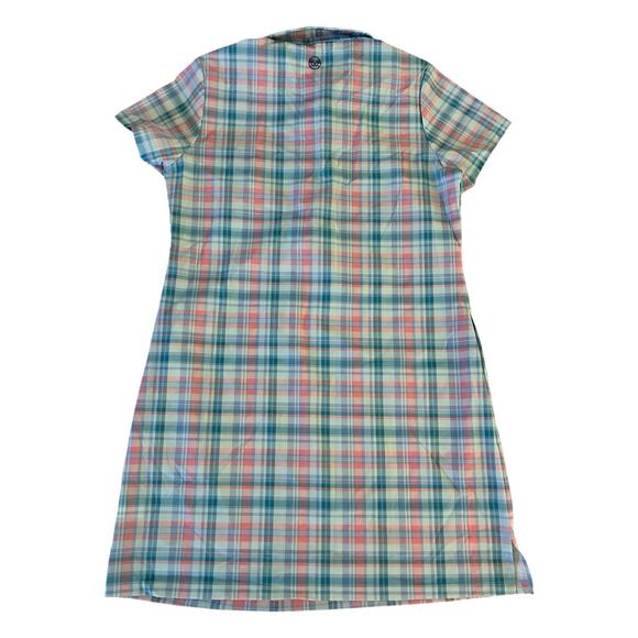 RNWK Renwick Sport Golf Performance Madras Polo Dress NWT Size M Retail $125 - Picture 3 of 9